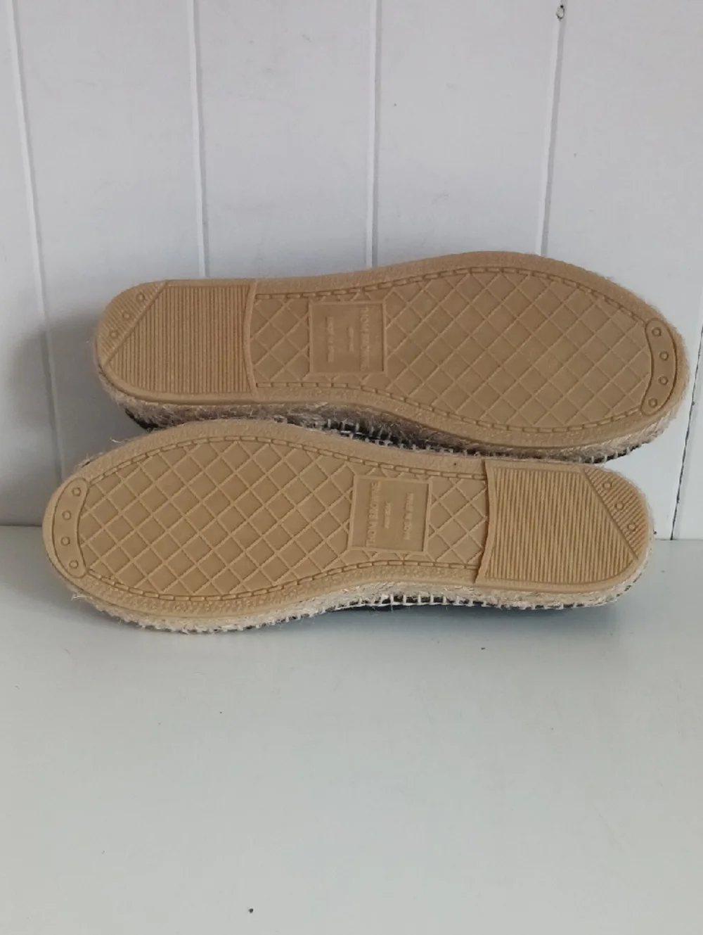 THOM BROWNE BLK ESPADRILLE FLATS SHOES.